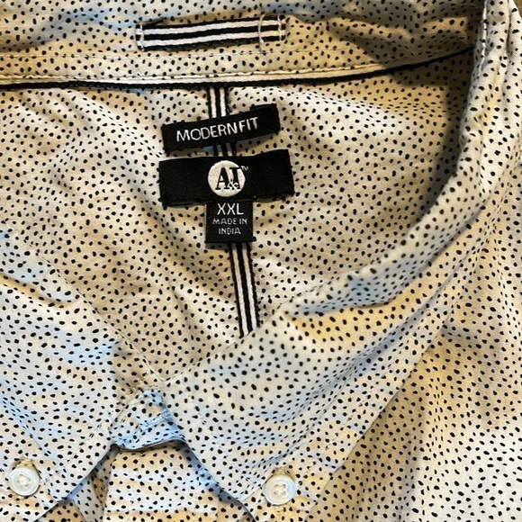 A&I POLKA DOT SHORT SLEEVE BUTTON DOWN (XXL) - Picture 4 of 7
